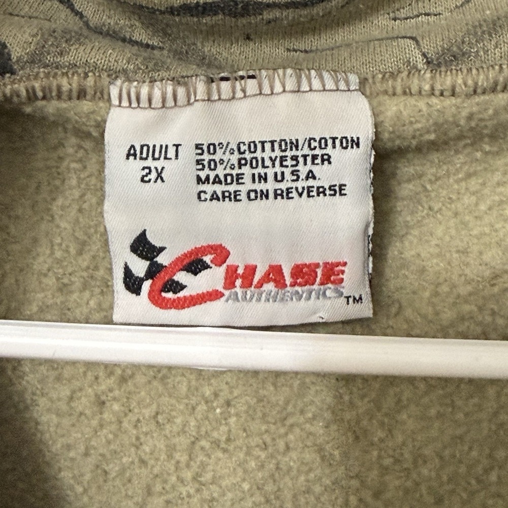 Vintage 90s Chase Authentics Dale Earnhardt Realtree Camo 1/4 Zip XL Made in USA - Picture 4 of 4